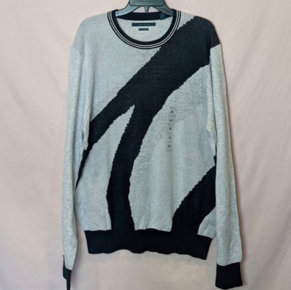 Perry Ellis Knit Mesh Wave Crew Neck Pullover Sweater size XL - Picture 1 of 8